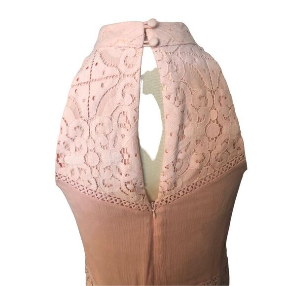 Gianni Bini Blush Pink Halter Strapless Lace Overlay Dress - Size XS - Picture 10 of 14